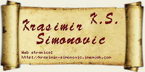 Krasimir Simonović vizit kartica